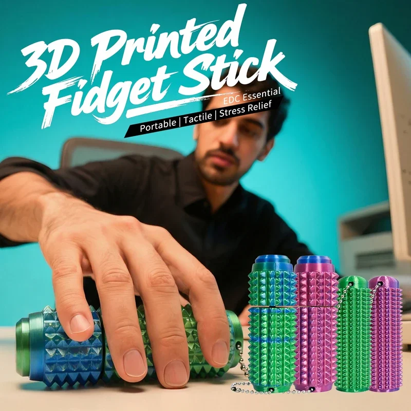 Creative 3D Printed Little Ouchie Fidget Toys Portable Mini Spiky Grippie Stim Stress Relief Toys Keychain Stimming Autism Gifts