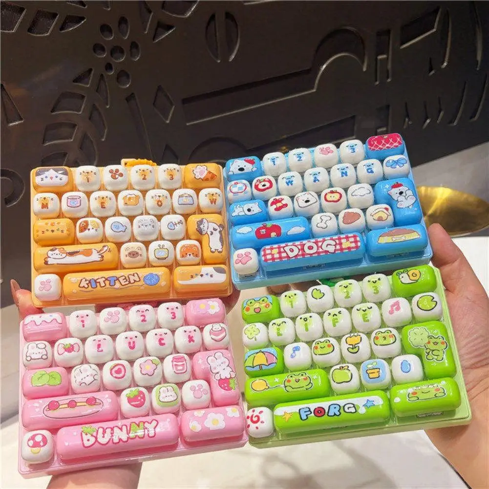 Fidget Toy 26 Keys Mechanical Keyboard Clicker Cute Cartoon Stress Relief Toy Sensory Desk Toy Kawaii Gift
