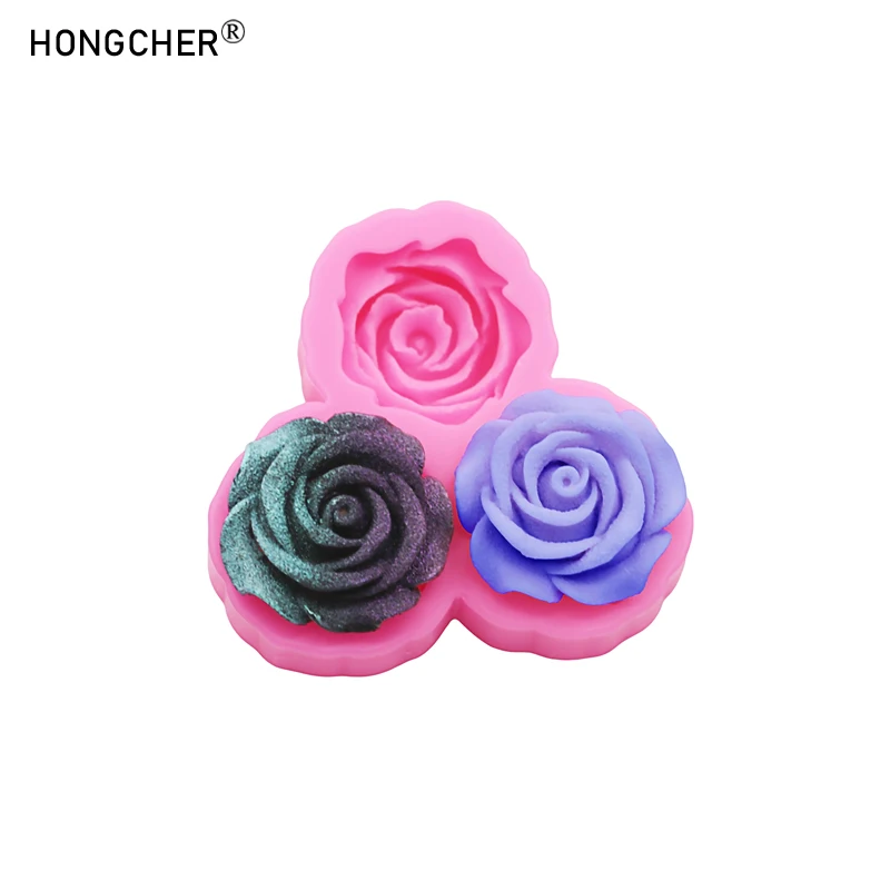 Peony & Rose Silicone Molds for Resin Jewelry DIY Handmade Chocolate Fondant Cakes Phone Case Decoration Baking Mold