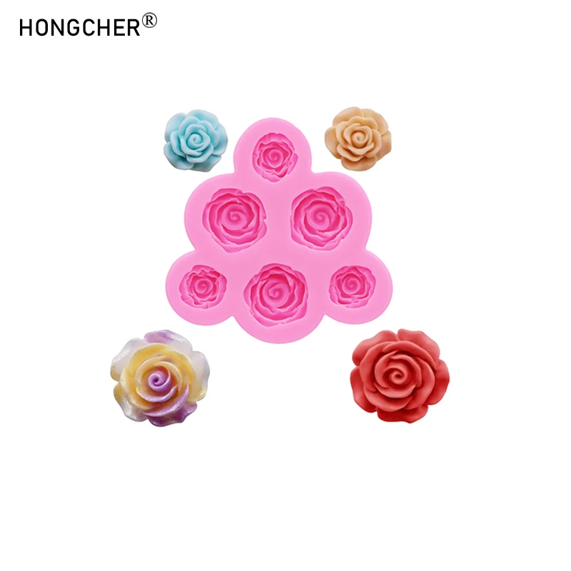 Peony & Rose Silicone Molds for Resin Jewelry DIY Handmade Chocolate Fondant Cakes Phone Case Decoration Baking Mold
