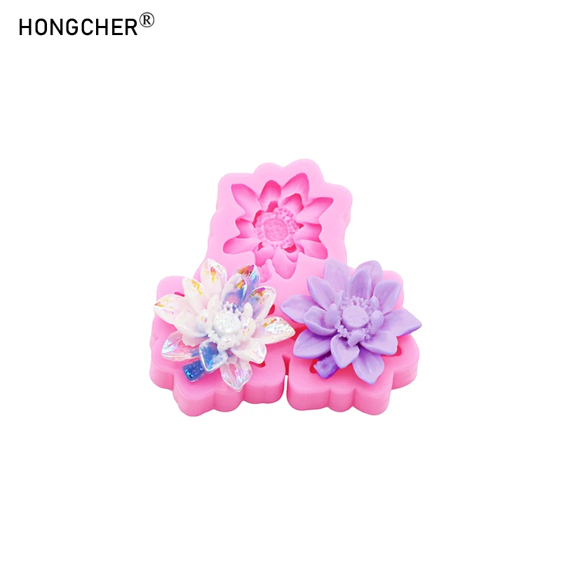 Peony & Rose Silicone Molds for Resin Jewelry DIY Handmade Chocolate Fondant Cakes Phone Case Decoration Baking Mold