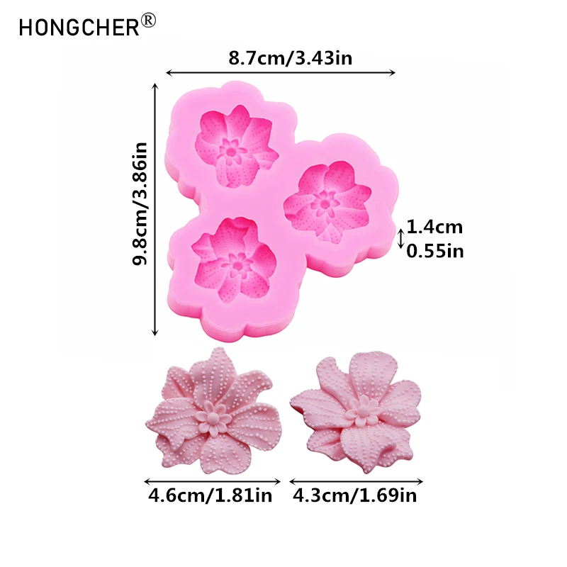 Peony & Rose Silicone Molds for Resin Jewelry DIY Handmade Chocolate Fondant Cakes Phone Case Decoration Baking Mold