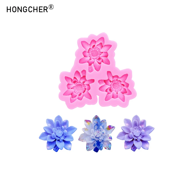Peony & Rose Silicone Molds for Resin Jewelry DIY Handmade Chocolate Fondant Cakes Phone Case Decoration Baking Mold