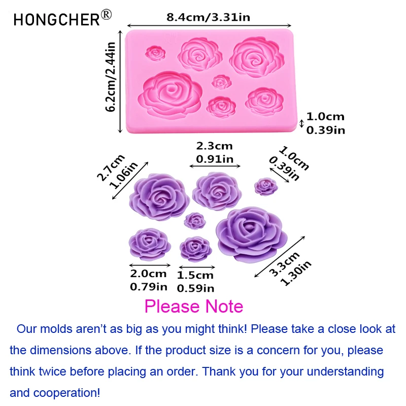 Peony & Rose Silicone Molds for Resin Jewelry DIY Handmade Chocolate Fondant Cakes Phone Case Decoration Baking Mold