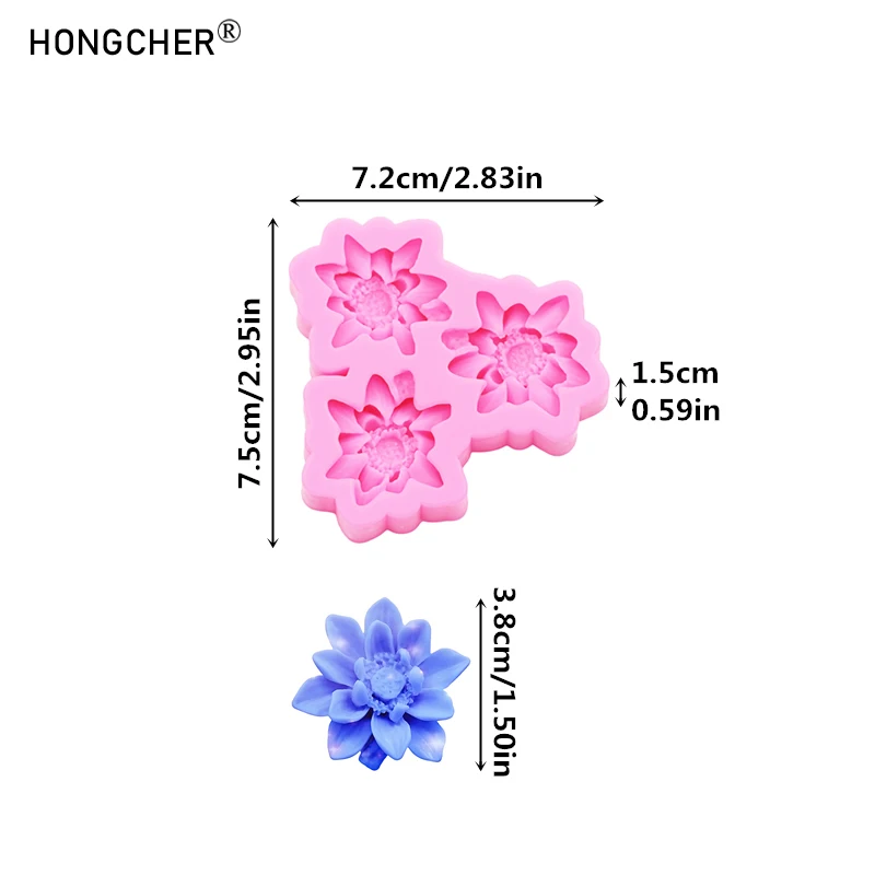 Peony & Rose Silicone Molds for Resin Jewelry DIY Handmade Chocolate Fondant Cakes Phone Case Decoration Baking Mold
