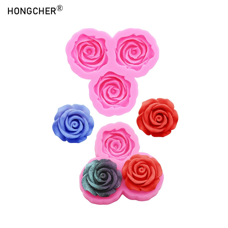 Peony & Rose Silicone Molds for Resin Jewelry DIY Handmade Chocolate Fondant Cakes Phone Case Decoration Baking Mold