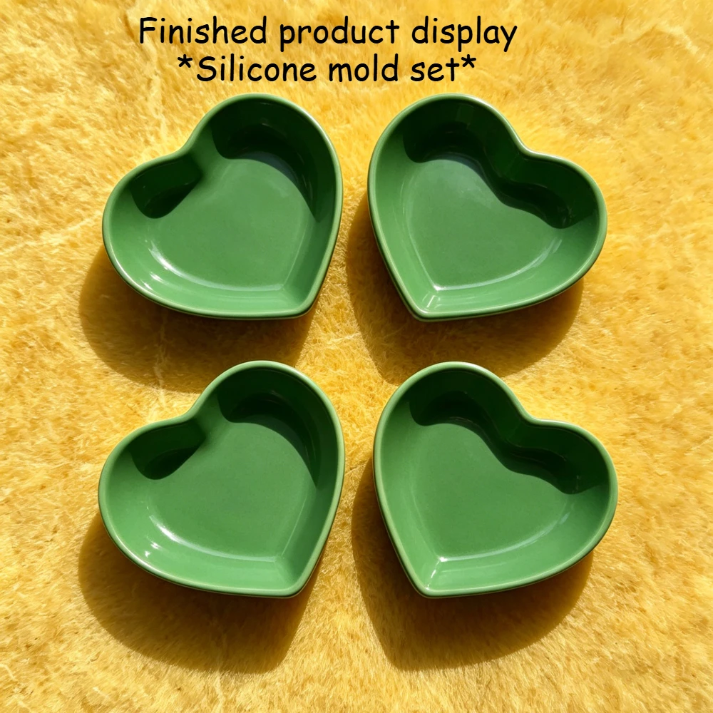 Heart-Shaped Silicone Mold for DIY Gifts and Craft Projects - Perfect for Cement, Epoxy Resin, Plaster, Candle Cup, Storage