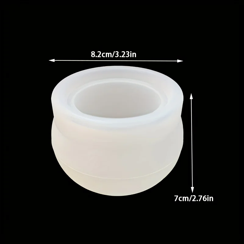 DNEJIU Silicone Molds for Resin, Epoxy, Candle Making - Heavy-Duty Reusable Round Flower Pot Molds with Open-Top Design