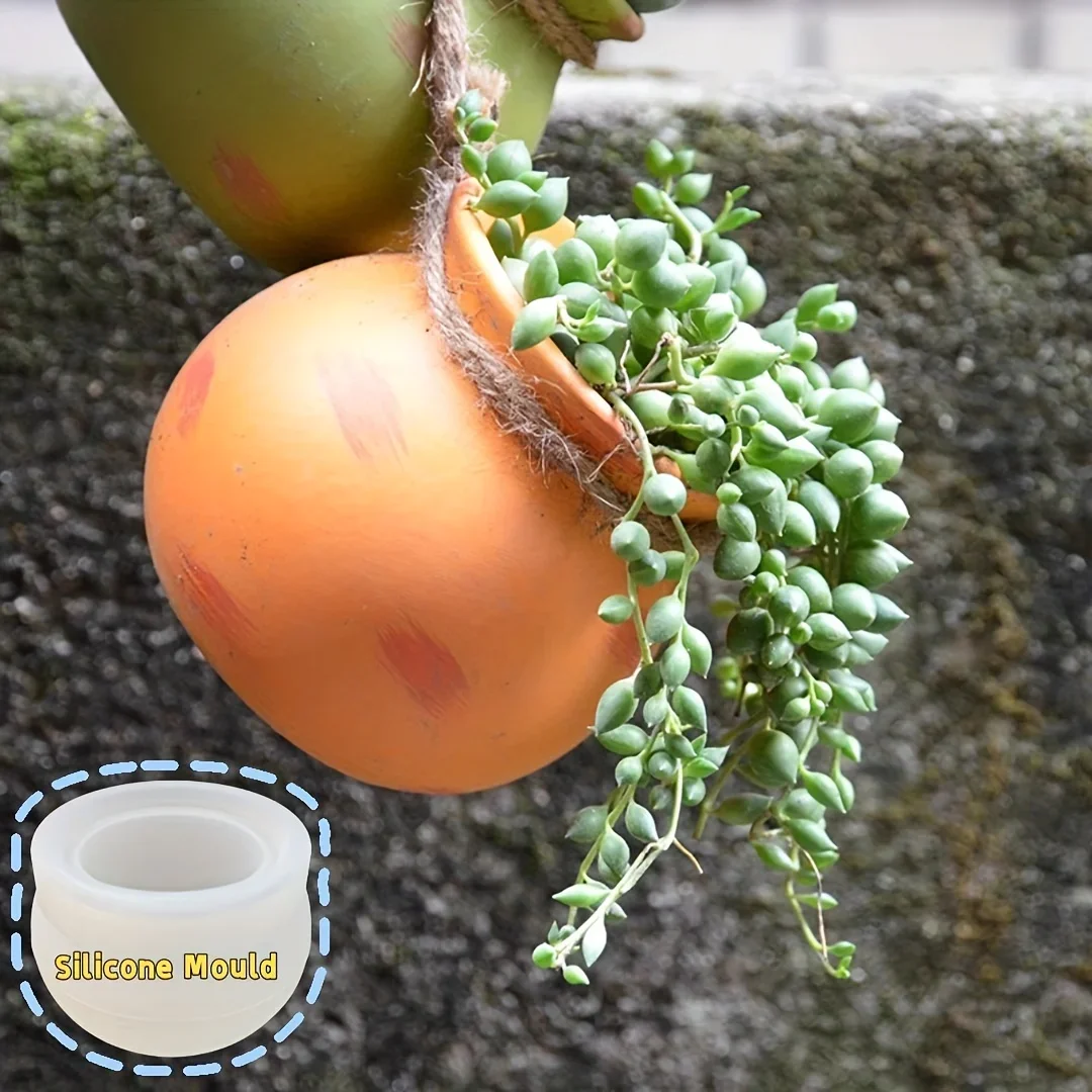DNEJIU Silicone Molds for Resin, Epoxy, Candle Making - Heavy-Duty Reusable Round Flower Pot Molds with Open-Top Design