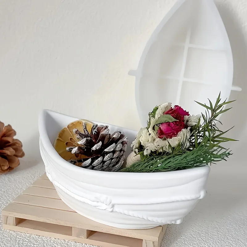 1 resin casting mold for rope knot boats, mirrors, plaster and concrete silicone molds, and flower pot making