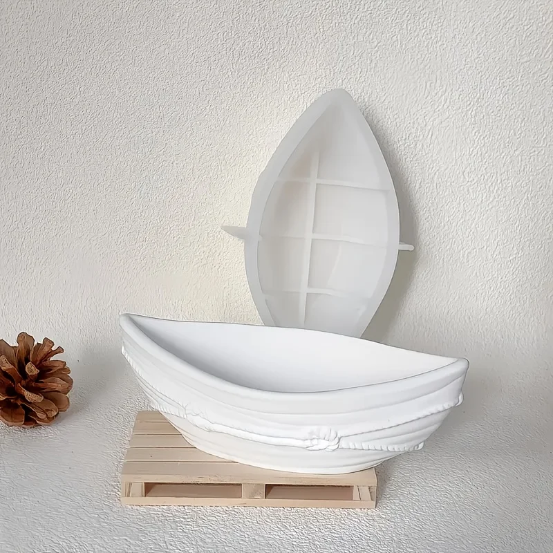 1 resin casting mold for rope knot boats, mirrors, plaster and concrete silicone molds, and flower pot making