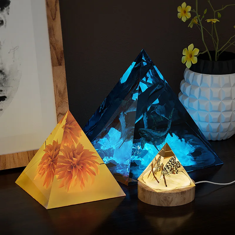 15CM Super Large Pyramid Silicone Resin Mold Craft Jewelry Crystal Making Tools Triangular Pyramid Mold Crystal UV Epoxy