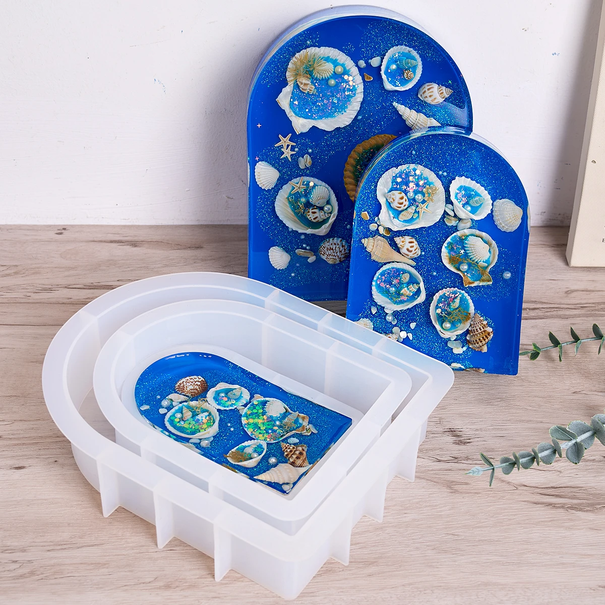 S/M/L Arch Ornament Silicone Mold DIY Handmade 3D Arch Book Files Crystal Dripping Glue UV Epoxy Resin Mold home Decor Supplies