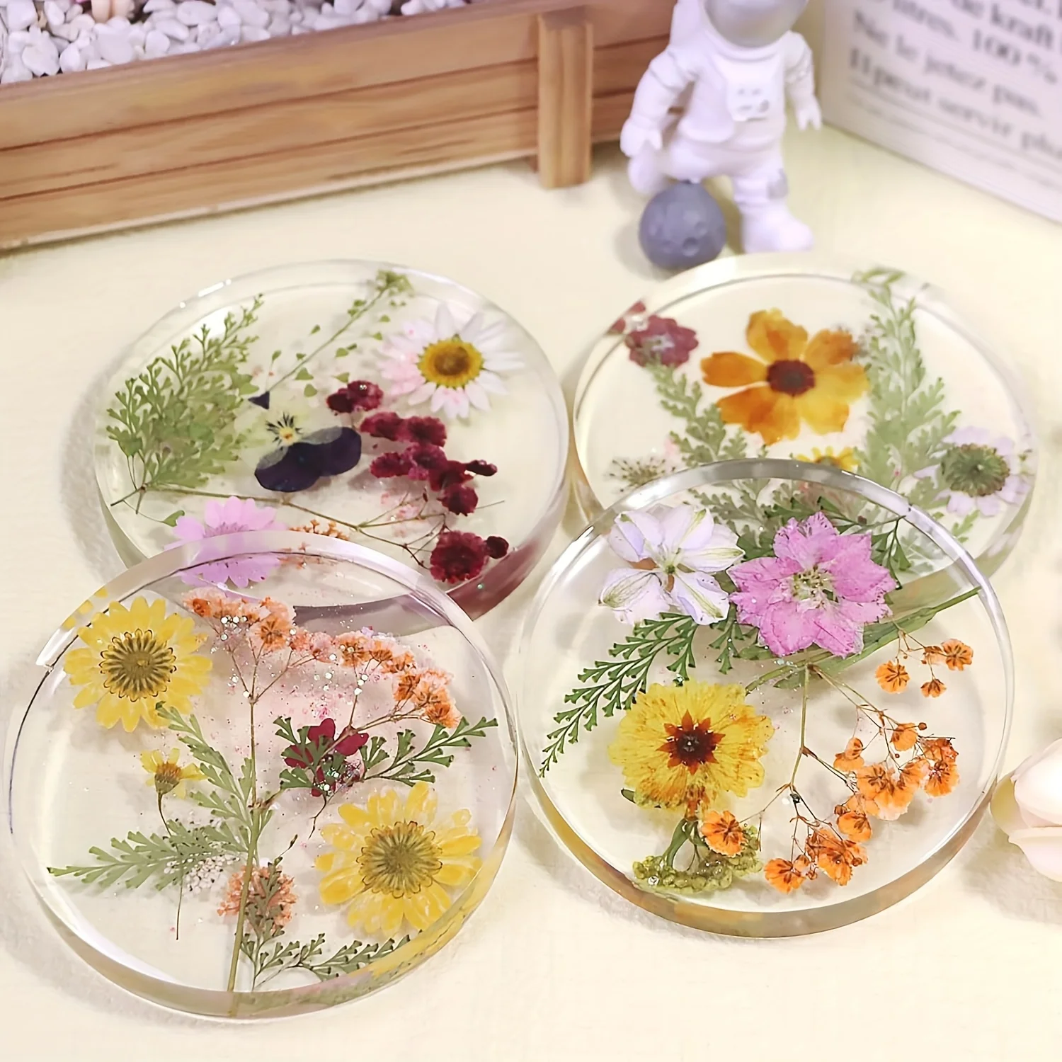 1pc- Ultra-deep resin coaster mold, large coaster mold, suitable for epoxy resin casting, coasters, handicrafts, home decoration