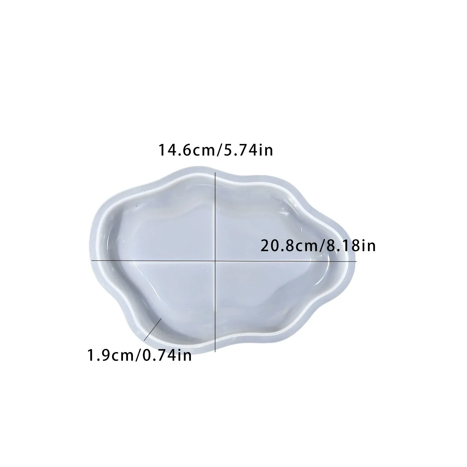 DIY Handmade Cloud shaped Tray Silicone Mold Jewelry Decoration Tray Resin Mold Home Decor Supplies Dropping Silicone Mold