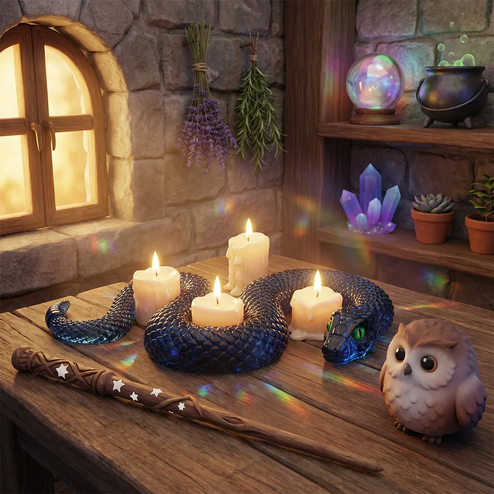 Creative Coiled Snake Silicone Mold - Realistic Serpent Resin & Plaster Casting Mold for DIY Candle, Aroma Stone & Decor