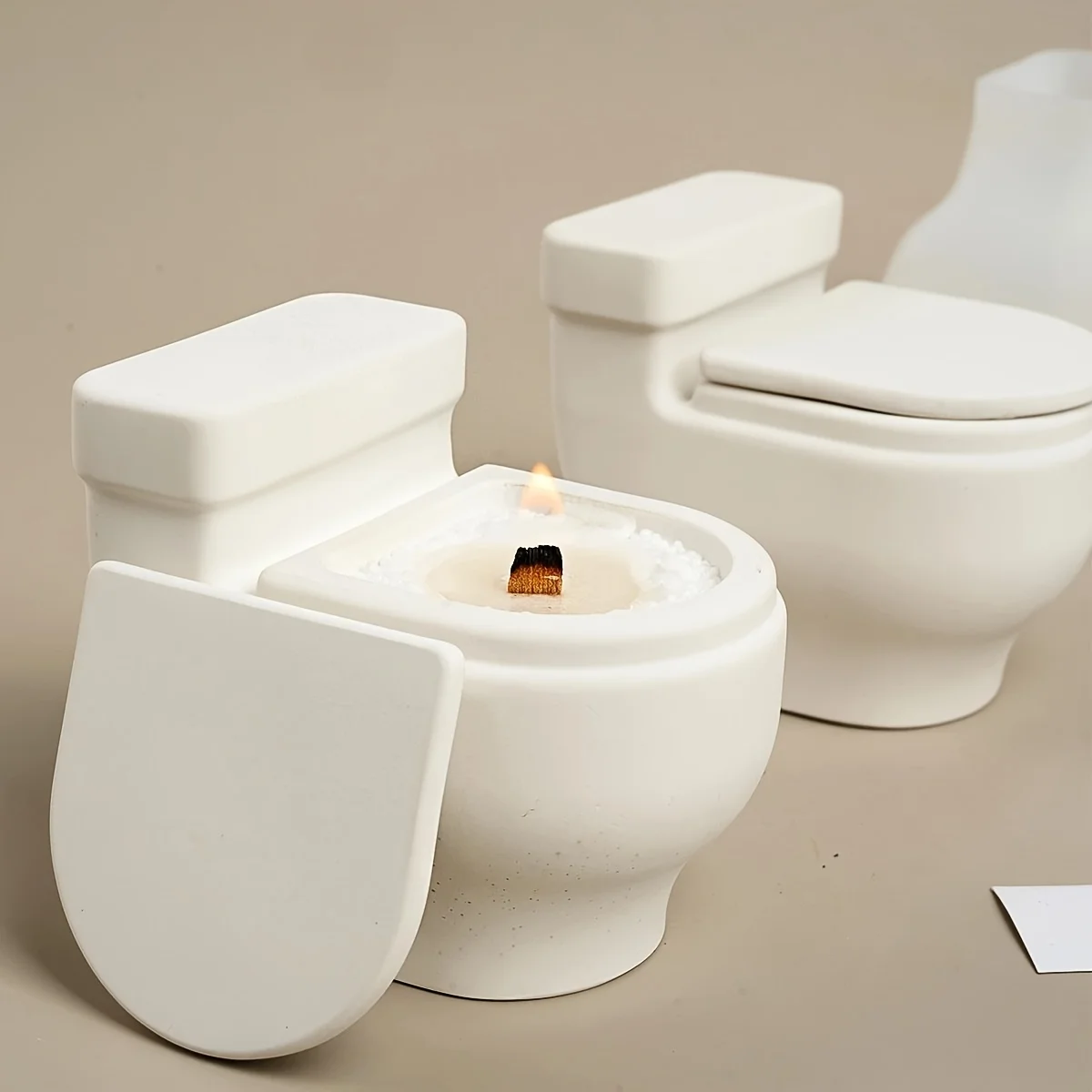 1pc Silicone Resin Casting Molds for Candle Holder and Storage-Toilet Shape,DIY Handmade Craft Mold-For Home Decor Enthusiasts