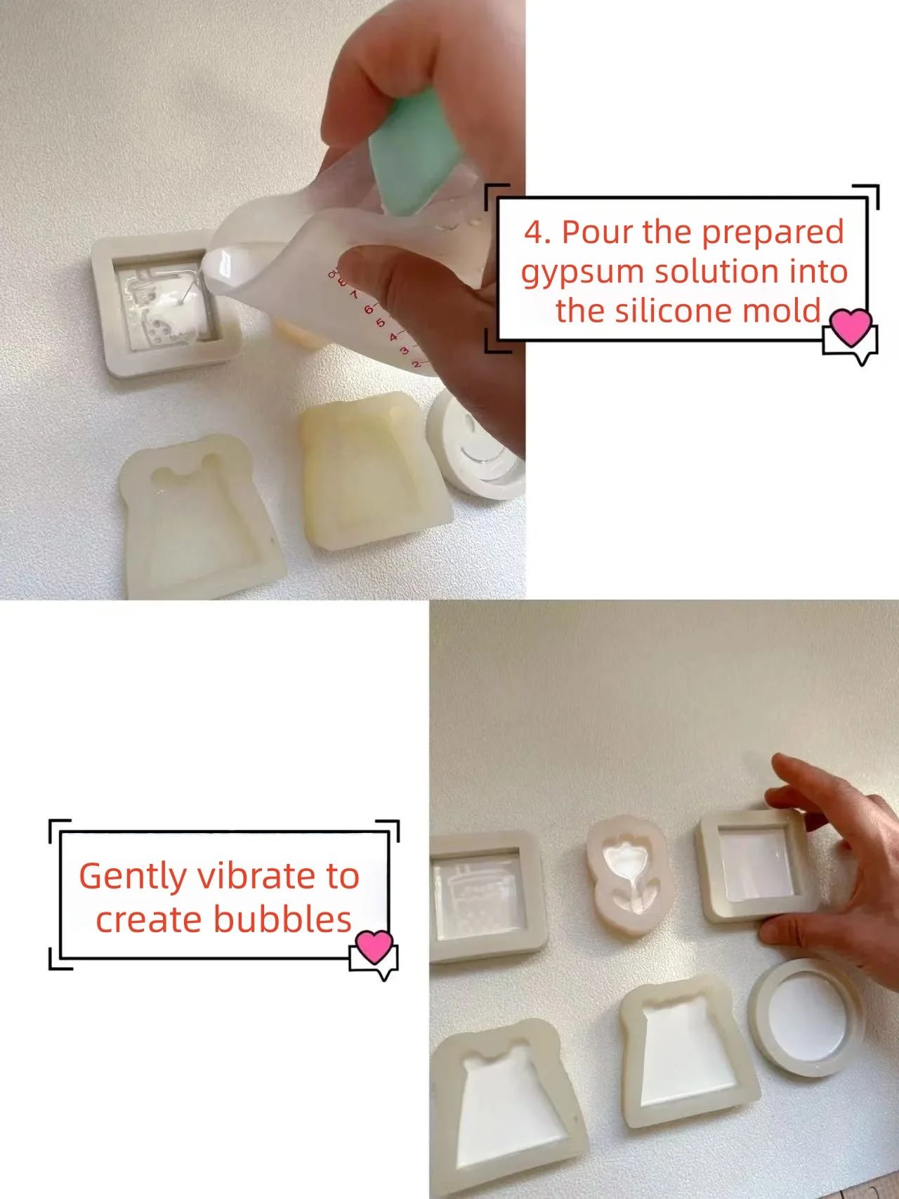 Heart-Shaped Silicone Mold DIY Handmade Cement Gypsum Epoxy Resin Scented Candle Storage Tray Heart-Shaped Jewelry Dish Decorative Tray Resin Storage Bowl Gift Mold