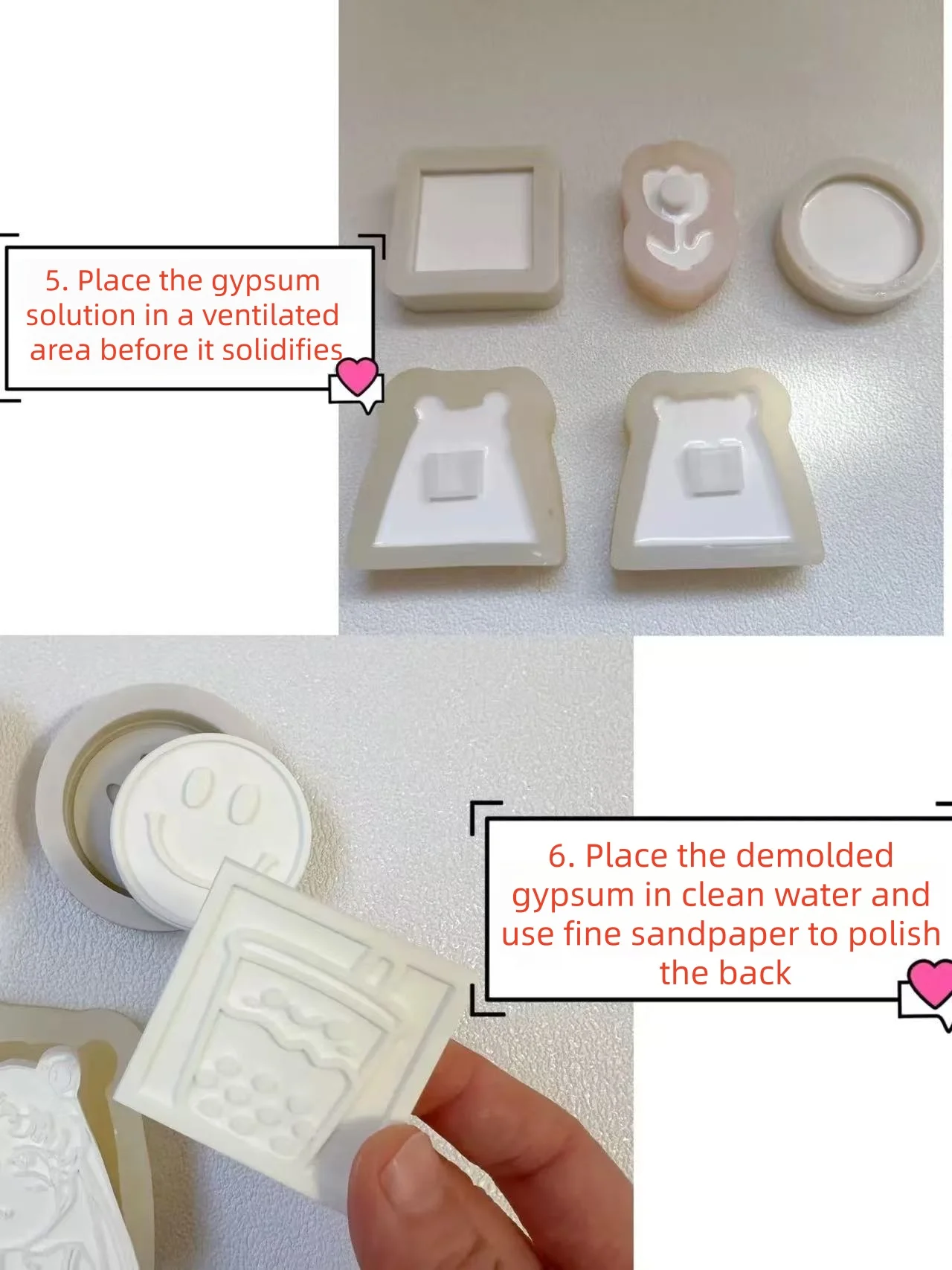 Heart-Shaped Silicone Mold DIY Handmade Cement Gypsum Epoxy Resin Scented Candle Storage Tray Heart-Shaped Jewelry Dish Decorative Tray Resin Storage Bowl Gift Mold