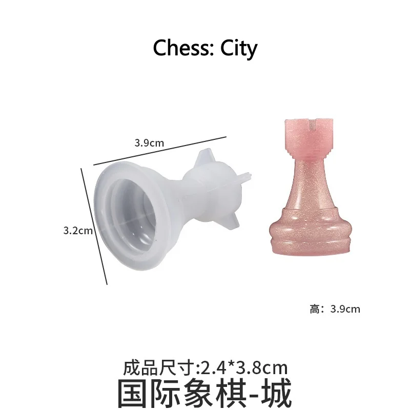 DIY Chess Silicone Mold Handmade Chessboard Set Crystal Epoxy Resin Candle Mold Home Gathering and Outdoor Game Tools