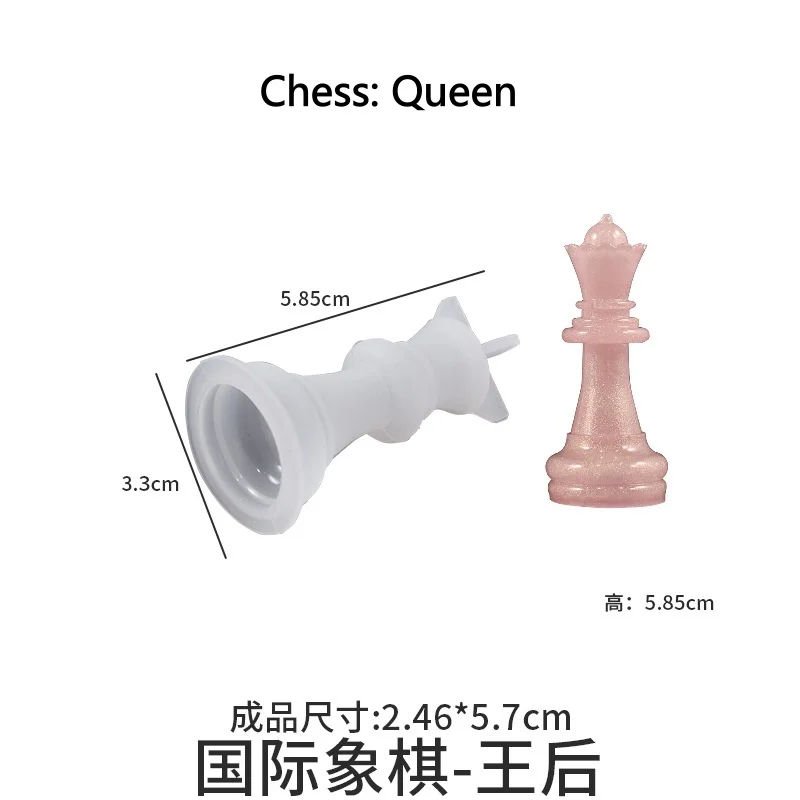 DIY Chess Silicone Mold Handmade Chessboard Set Crystal Epoxy Resin Candle Mold Home Gathering and Outdoor Game Tools
