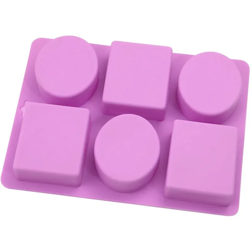 Round & Square Leaf Silicone Soap Mold - For DIY Handmade Soap, Plaster, Resin, Candles & Cake Baking Supplies