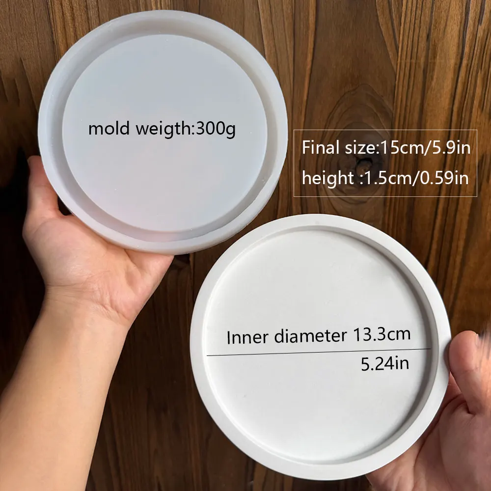Cylinder Cement Flower Pot Silicone Mold Epoxy Resin Storage Tray Concrete Succulent Planter Mould Home Decor Indoor Plant Pot