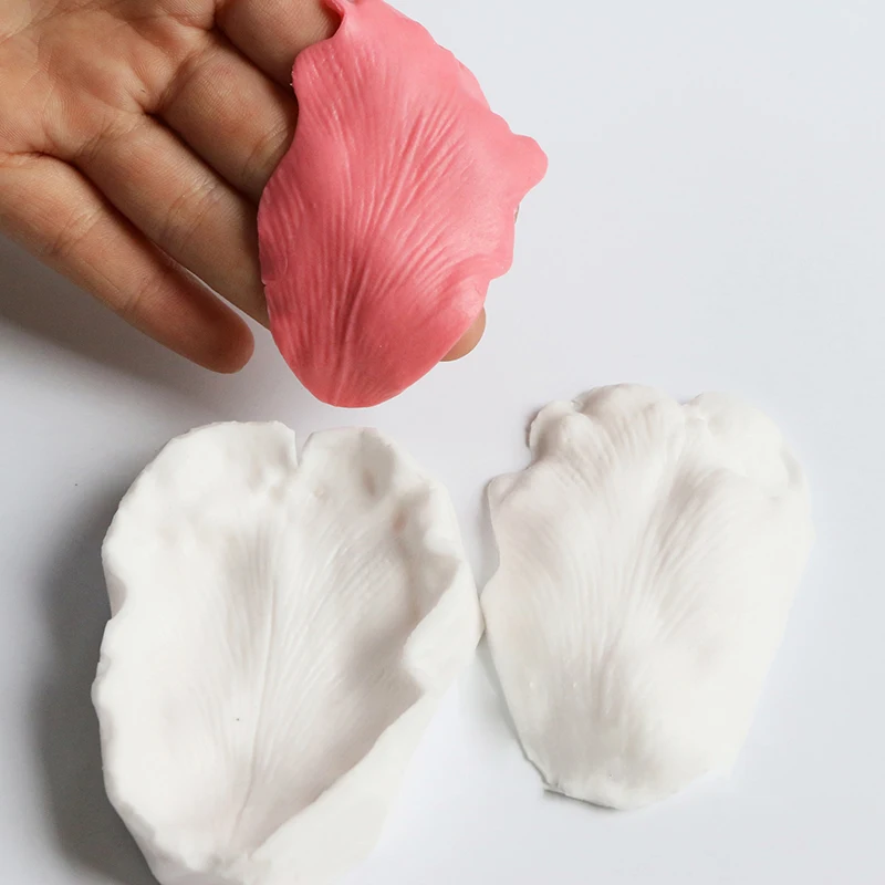 New Sale 2Pcs Tulip Petal Silicone Mold Cake Decorating Tools Veiner Mold Gumpaste Mold, Sugarcraft, Resin Clay Moulds