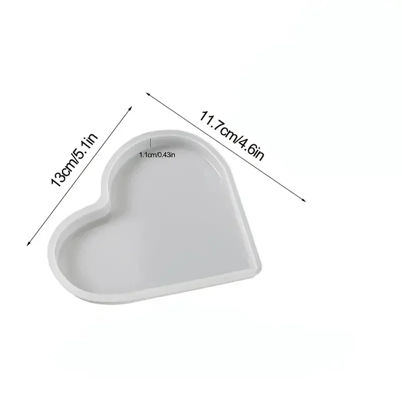 DIY Heart Memorial Mold Heart Sign Resin Silicone Mold Casting Craft Home Decoration Flower Preservation Table Decorations