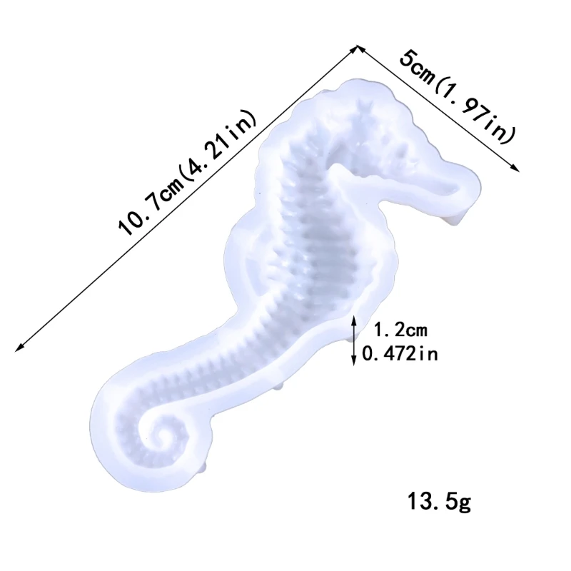 1Pcs Seahorse Keychain Silicone Mold Epoxy Resin Casting Mold DIY Handmade Craft Mold For Creative Jewelry Make Pendant Ornament