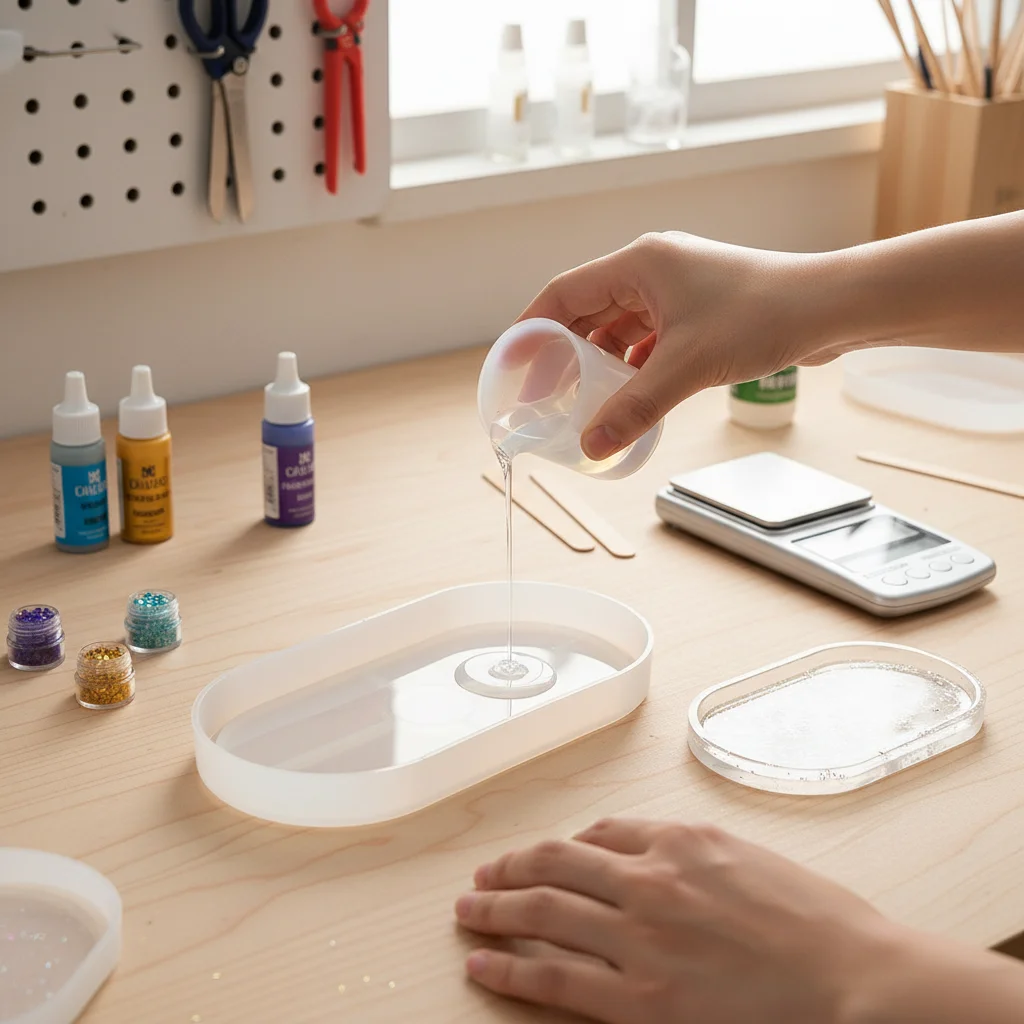 Oval Coaster Silicone Mold for DIY Epoxy Resin Crafts Tea Tray Coaster Making Tool with Smooth Surface Easy Release