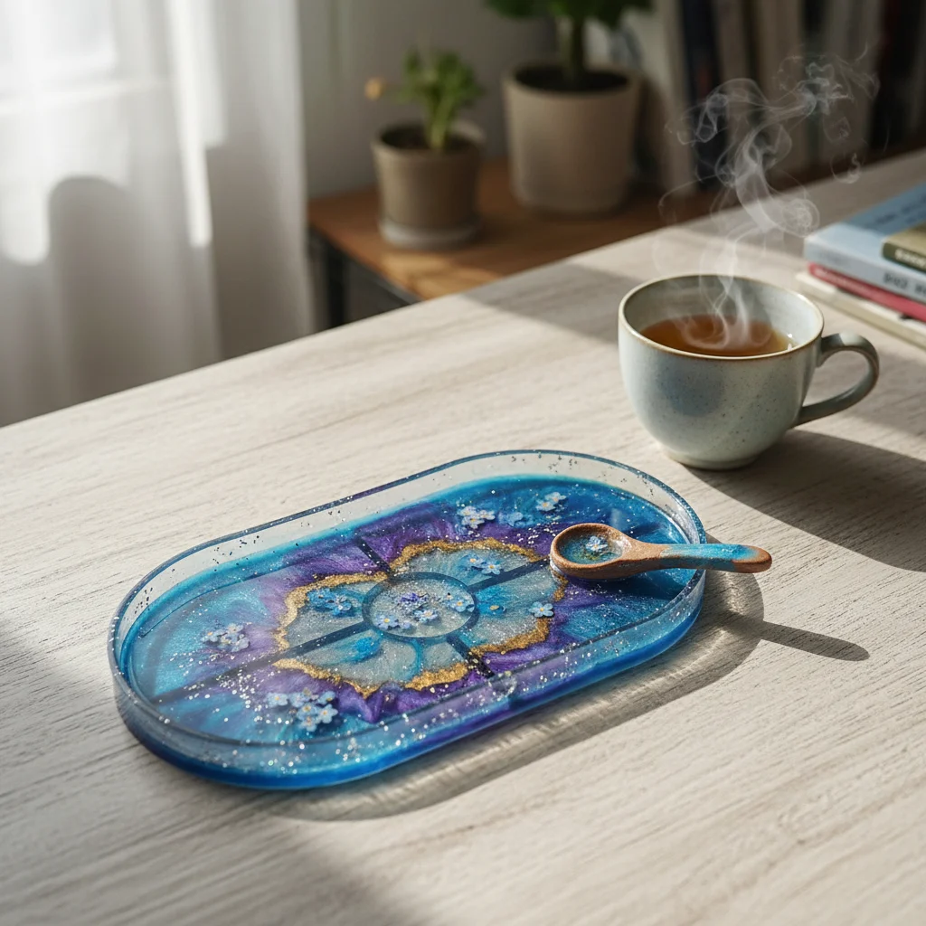 Oval Coaster Silicone Mold for DIY Epoxy Resin Crafts Tea Tray Coaster Making Tool with Smooth Surface Easy Release