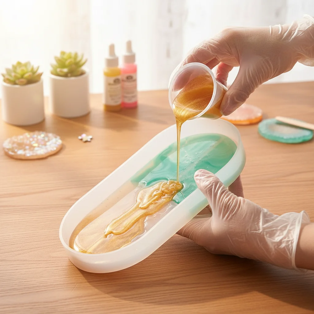 Oval Coaster Silicone Mold for DIY Epoxy Resin Crafts Tea Tray Coaster Making Tool with Smooth Surface Easy Release