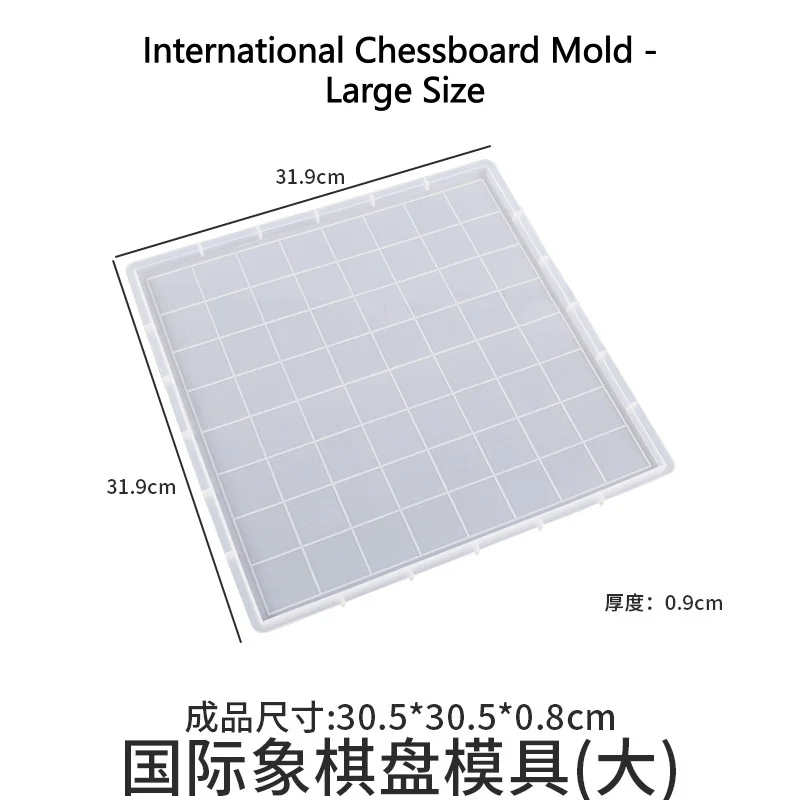 DIY Chess Set Silicone Mold Handmade Crystal Epoxy Resin Candle Mould for Home And Outdoor Game Gathering