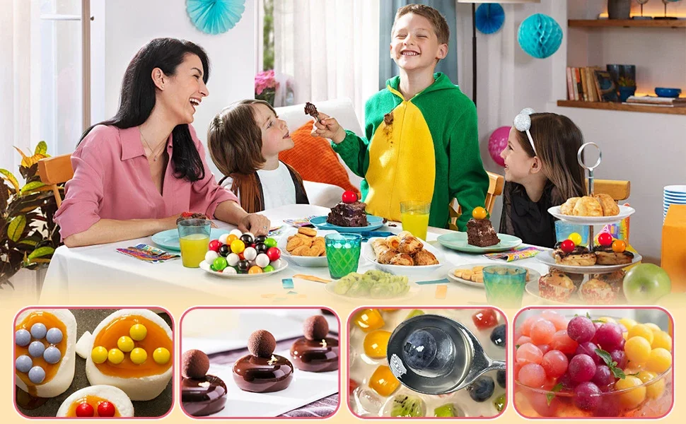 3D Mini Round Ball Silicone Molds for Mousse Cake,35 Cavity Pudding Mold for Baking Pastry, Ice Cream, Candy Ice Jelly Pop Maker