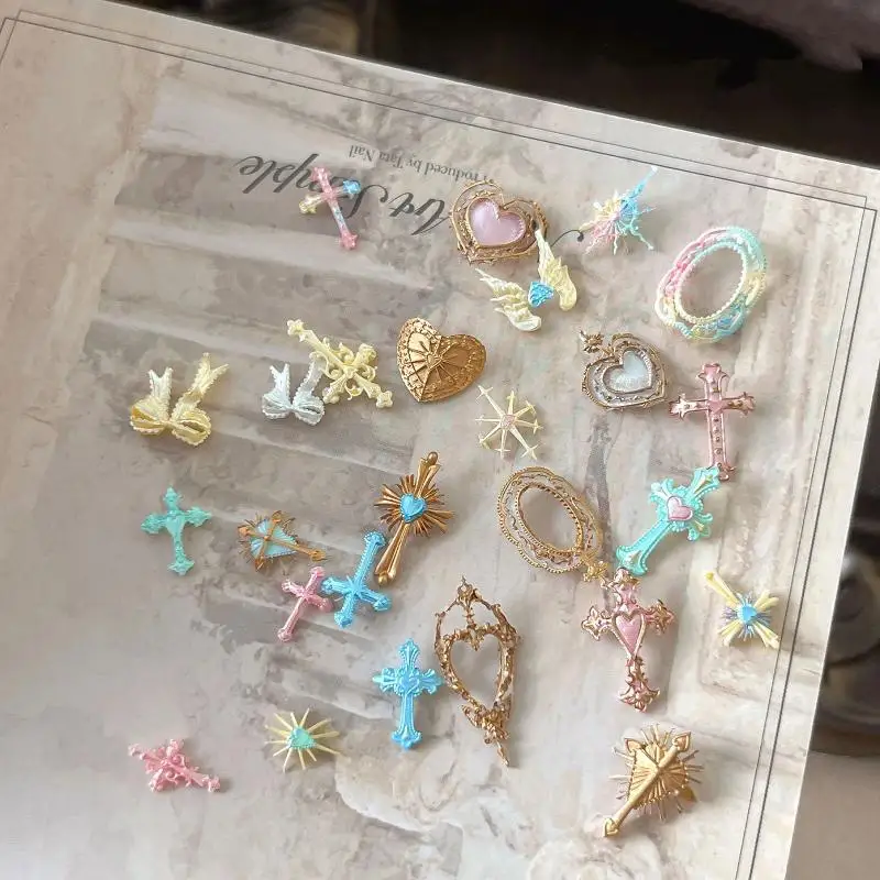 1Pcs New Baroque Nail Art Silicone Mold With Vintage Cross Relief DIY 3D Engraving Tool
