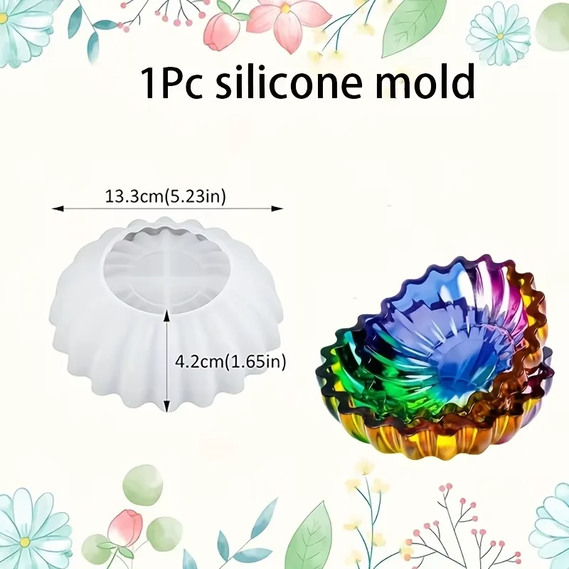 Bowl Resin Storage Box Silicone Mold, Unique Container for Jewelry Holder Candle Vessel Epoxy Resin Concrete Cement DIY Art