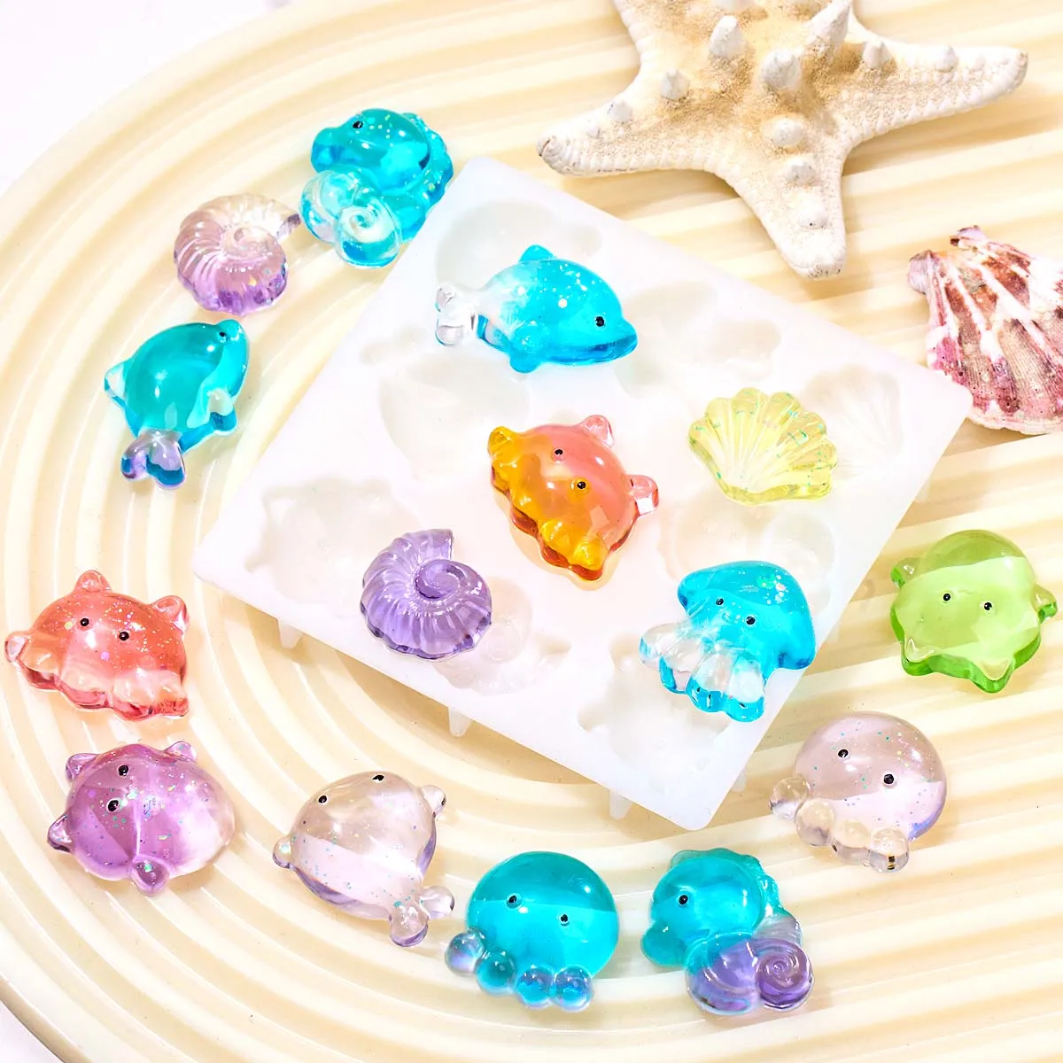 Seahorse Octopus Angel Silicone Mold DIY Handmade Sea Creatures Crystal Epoxy Resin Jewelry Craft Casting Molds Home Art Decor