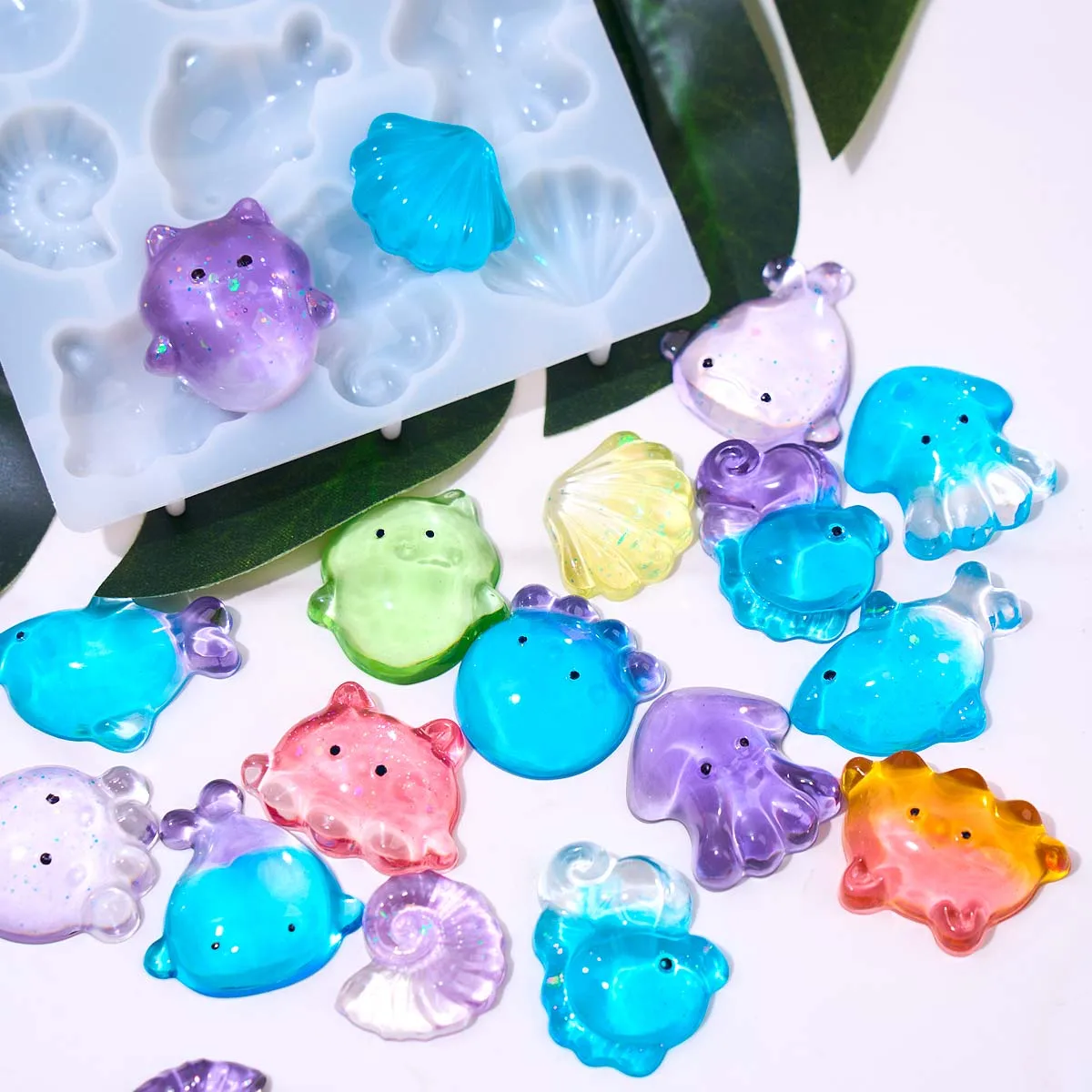 Seahorse Octopus Angel Silicone Mold DIY Handmade Sea Creatures Crystal Epoxy Resin Jewelry Craft Casting Molds Home Art Decor