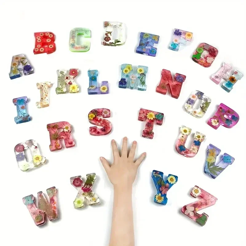 26 English Letter Mold Silicone Capital Letter Mold, Used for DlY Epoxy Resin, Candle, Soap