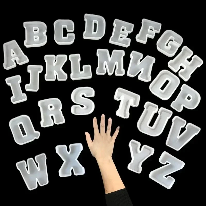 26 English Letter Mold Silicone Capital Letter Mold, Used for DlY Epoxy Resin, Candle, Soap