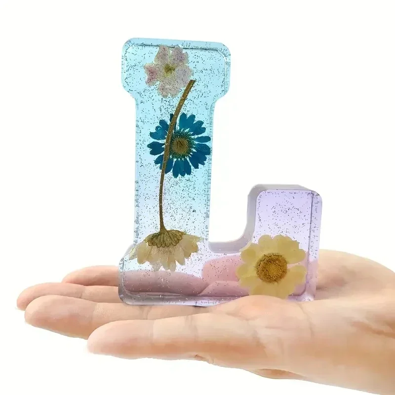 26 English Letter Mold Silicone Capital Letter Mold, Used for DlY Epoxy Resin, Candle, Soap