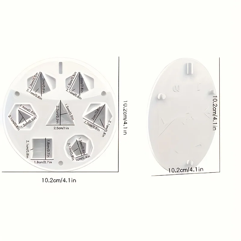 1 set of 7-shaped dice moulds Seamless 3D octahedron silicone moulds Suitable for resin and epoxy casting Handmade crafting