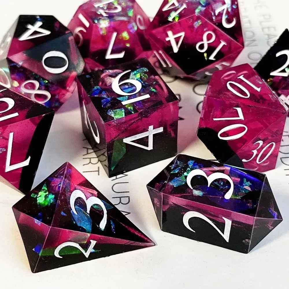 DIY DND Sharp Edge Dice Silicone Mold for 9 Pieces Resin Dice Mold