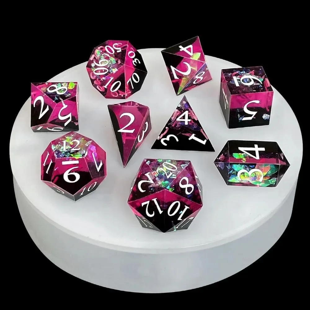 DIY DND Sharp Edge Dice Silicone Mold for 9 Pieces Resin Dice Mold