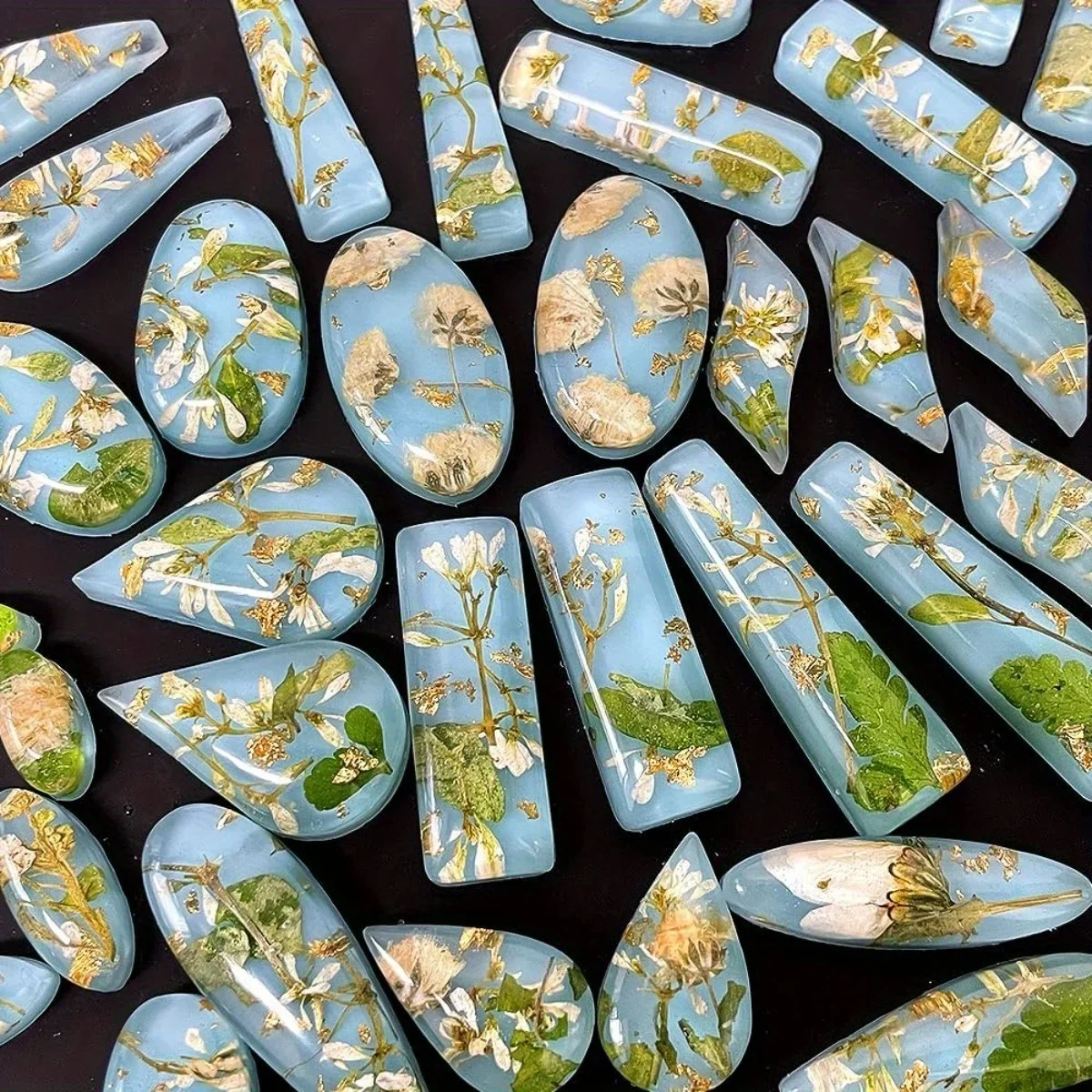 Stud Earrings Silicone Mold with 41 Paired Shapes, Rectangle Teardrop Dangle UV Resin Mold, Cabochon Jewelry Making Casting Mold