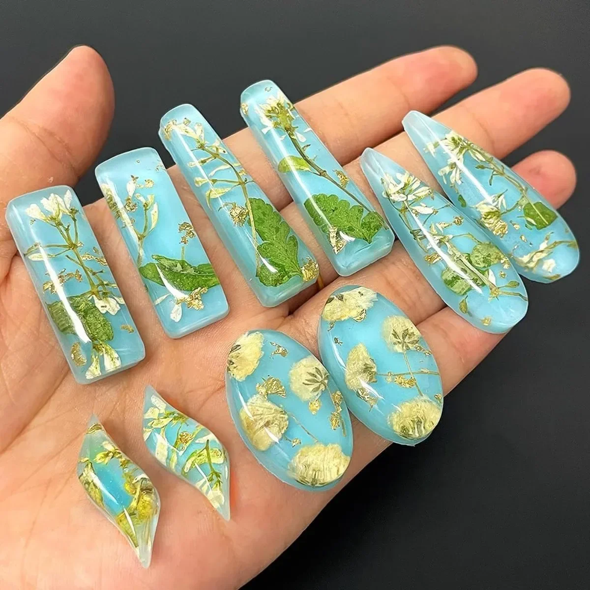 Stud Earrings Silicone Mold with 41 Paired Shapes, Rectangle Teardrop Dangle UV Resin Mold, Cabochon Jewelry Making Casting Mold