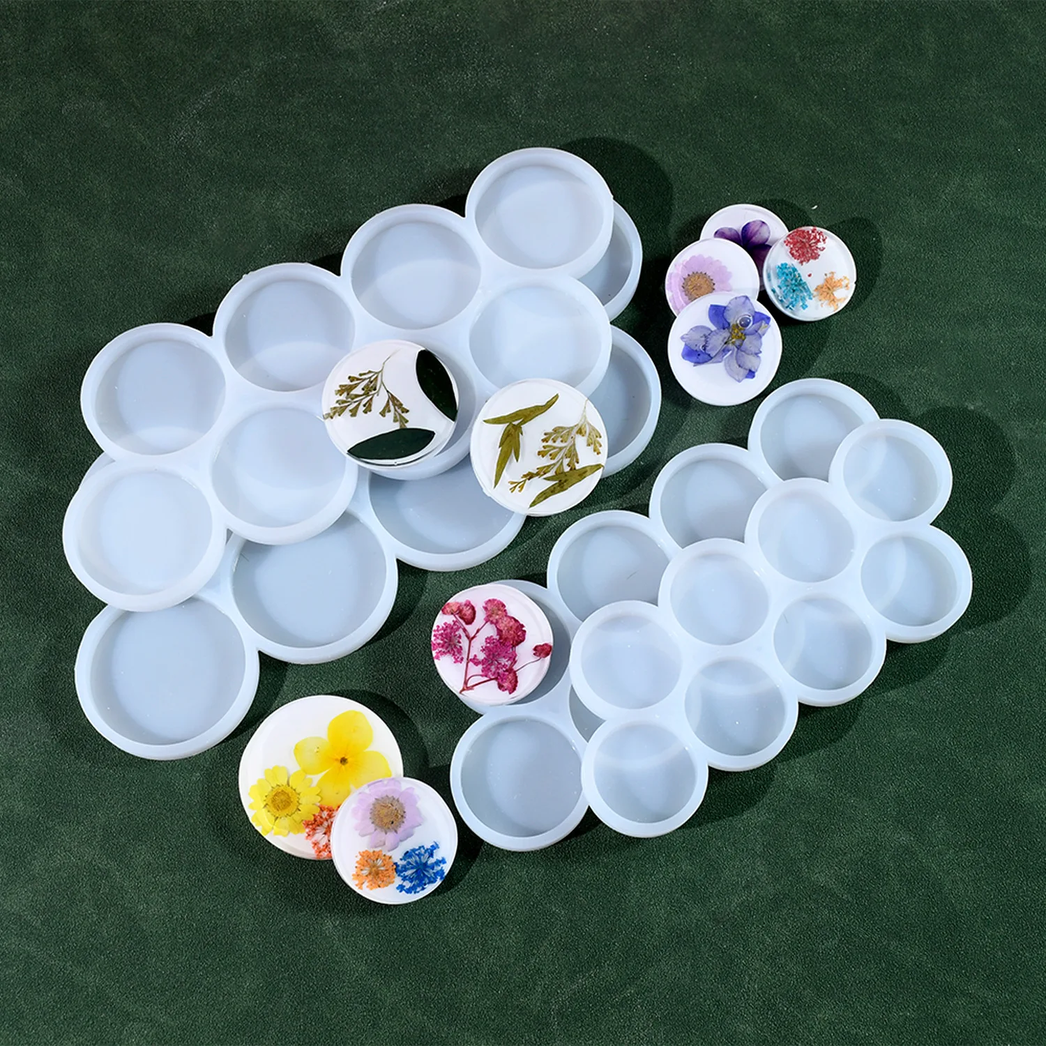 1.25-2 inch Circle Grip Round Silicone Mold for Resin Jewelry Pendant Keychain Pet Tag DIY Craft Mold Epoxy Jewellery Casting