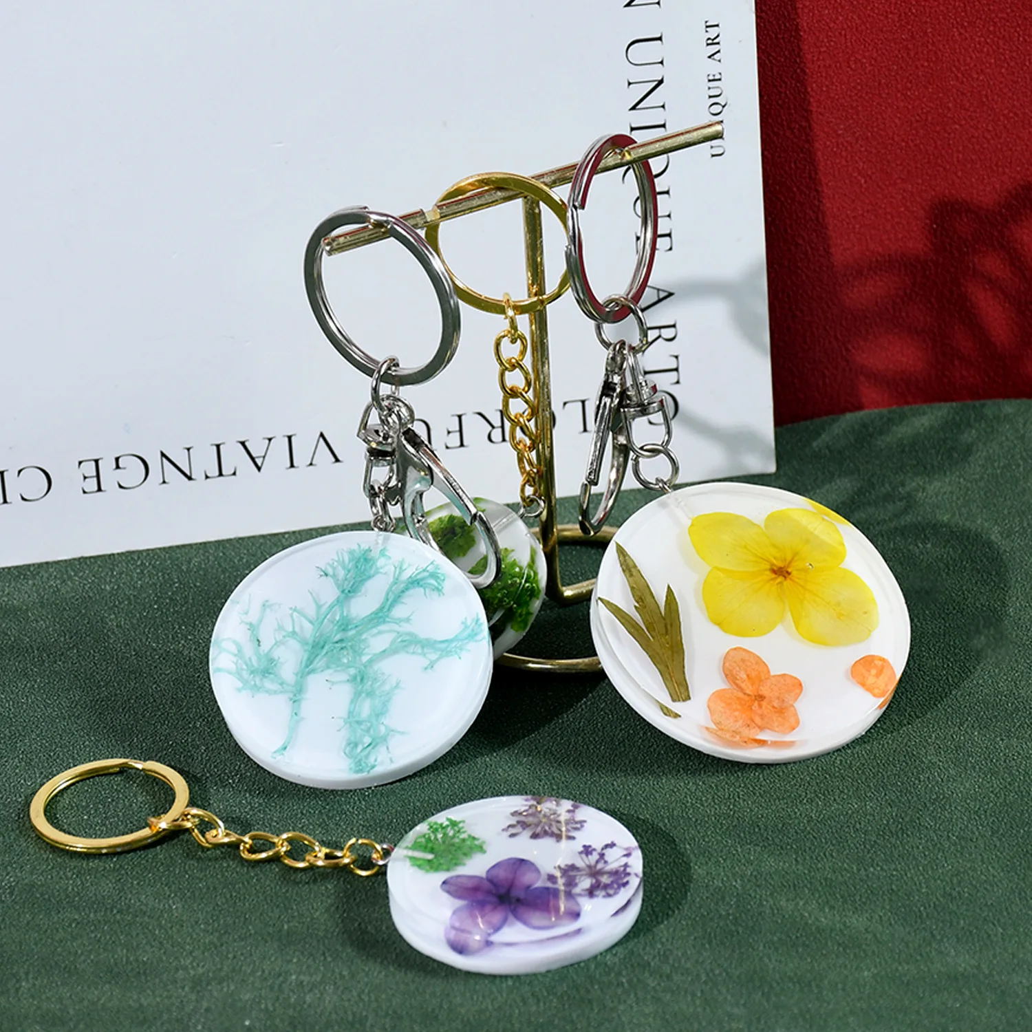 1.25-2 inch Circle Grip Round Silicone Mold for Resin Jewelry Pendant Keychain Pet Tag DIY Craft Mold Epoxy Jewellery Casting