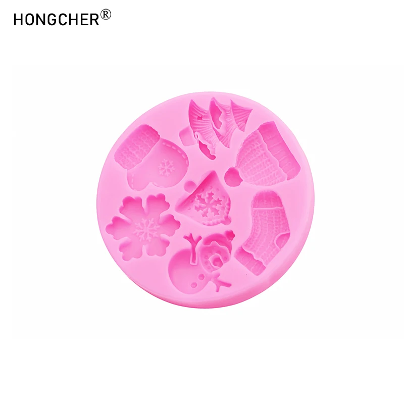 Christmas Series Bells Christmas Tree Snowman Snowhouse Chocolate Cake Silicone Mould DIY Resin Jewellery Accessories Drop Mold